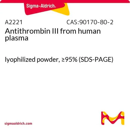 Sigma-Aldrich 抗凝血酶 III 来源于人类血浆,冻干粉,≥95%(SDS-PAGE)