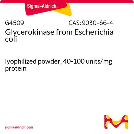 Sigma-Aldrich 甘油激酶 来源于大肠杆菌,冻干粉,40-100单位/mg蛋白质