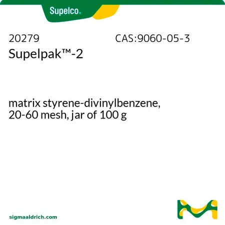 默克Supelco Supelpak™-2,基质苯乙烯-二乙烯基苯,20-60目,100 g广口瓶