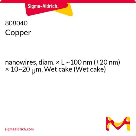 Sigma-Aldrich 铜，纳米线，直径× L~100 nm（±20 nm）× 10~20 μm，湿饼（湿饼）