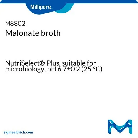 默克密理博 丙二酸盐肉汤,pH 6.7±0.2(25 ° C),NutriSelect® Plus,粉末,肠杆菌科选择性和鉴别性:大肠杆菌,500 g包装,适用于微生物学