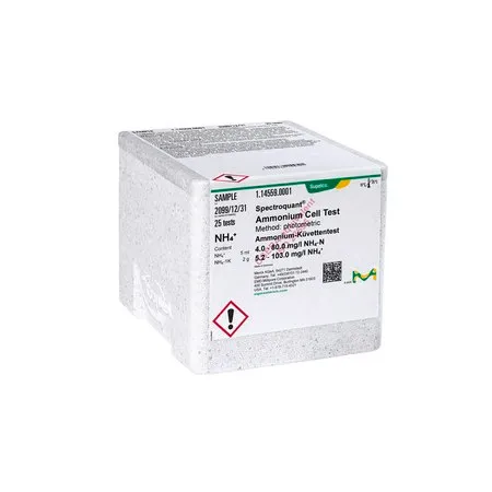 默克 氨氮预装管测试盒，光度计，4.0-80.0 mg/L（NH 4-N），5.2-103.0 mg/L（NH 4+），Spectroquant®