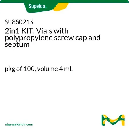 默克Supelco 2in1 KIT, Vials with polypropylene screw cap and septum，每包100件，体积4 mL