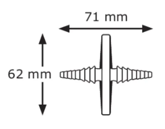 默克密理博 Millex™疏水PTFE排风口过滤器，孔径0.2 μm，直径50 mm，非无菌，1/4-1/2 in.软管倒钩，灭菌兼容可高压灭菌
