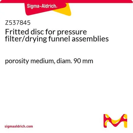 Sigma-Aldrich Fritted disc for pressure filter/drying funnel assemblies，孔隙度中等，直径90 mm