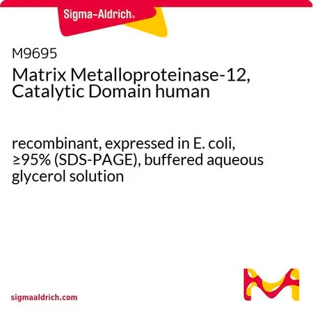 Sigma-Aldrich Matrix Metalloproteinase-12, Catalytic Domain 人,重组体,在大肠杆菌中表达,≥95%(SDS-PAGE),甘油缓冲水溶液