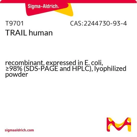 Sigma-Aldrich TRAIL human,重组,在大肠杆菌中表达,≥98%(SDS-PAGE和HPLC),冻干粉