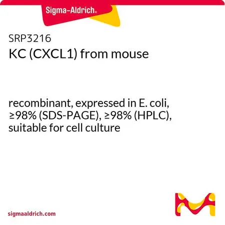 Sigma-Aldrich KC (CXCL1) from mouse,重组体,在大肠杆菌中表达,≥98%(SDS-PAGE),≥98%(HPLC),适用于细胞培养