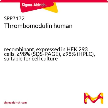 Sigma-Aldrich Thrombomodulin human,重组体,在HEK 293细胞中表达,≥98%(SDS-PAGE),≥98%(HPLC),适用于细胞培养