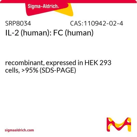 Sigma-Aldrich IL-2 (human): FC (human),重组体,在HEK 293细胞中表达,>95%(SDS-PAGE)