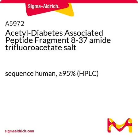 Sigma-Aldrich Acetyl-Diabetes Associated Peptide Fragment 8-37 amide trifluoroacetate salt，人序列，≥95%（HPLC）