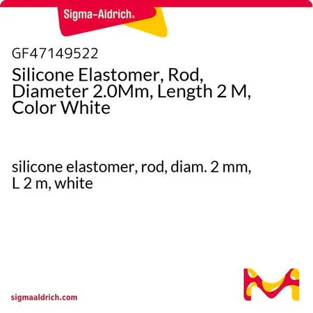 Sigma-Aldrich Silicone Elastomer, Rod, Diameter 2.0Mm, Length 2 M, Color White，硅橡胶，棒，直径2 mm，长2 m，白色