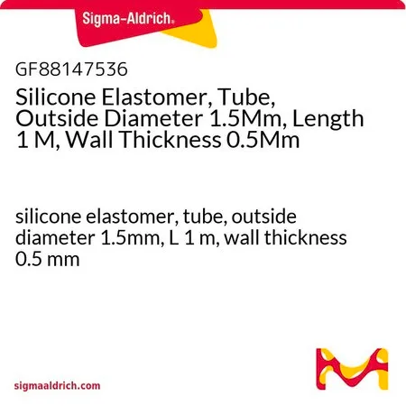 Sigma-Aldrich Silicone Elastomer, Tube, Outside Diameter 1.5Mm, Length 1 M, Wall Thickness 0.5Mm，硅胶弹性体，管，外径1.5mm，长1 m，壁厚0.5 mm