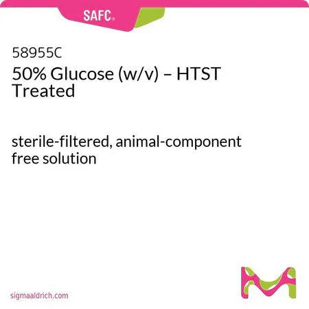 Sigma-Aldrich SAFC 50% Glucose (w/v) – HTST Treated，无菌过滤、无动物成分溶液