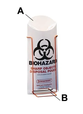 Sigma-Aldrich Sharps safety pouch stand，支持袋口打开，便于获取，1件装