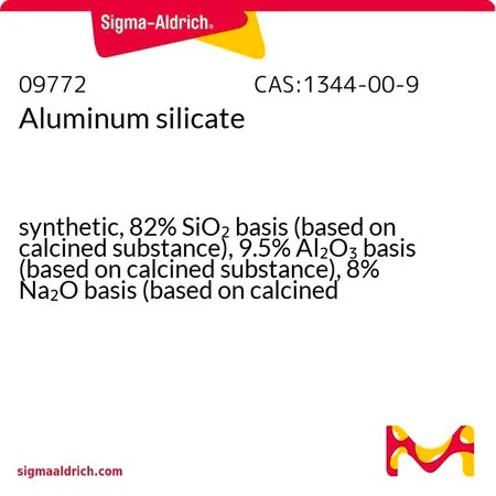 Sigma-Aldrich 硅酸铝，合成，82% SiO2（基于煅烧物质），9.5% Al 2 O3（基于煅烧物质），8% Na 2 O（基于煅烧物质）