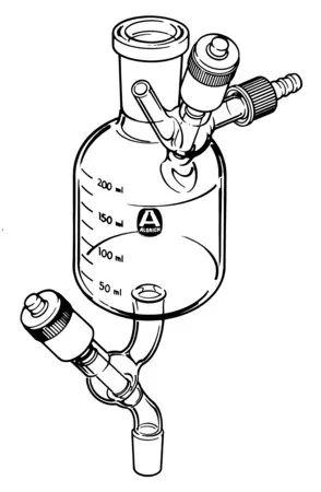 Sigma-Aldrich Aldrich® solvent storage/dispensing flask, graduated, w/ Sure/Stor™ inlet，上接头：ST/NS 24/40，下接头：ST/NS 14/20