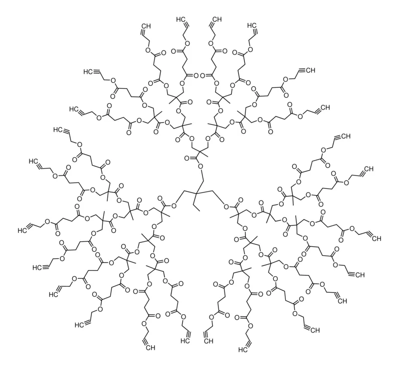 Sigma-Aldrich bis-MPA-Acetylene dendrimer，三羟甲基丙烷核心，第三代