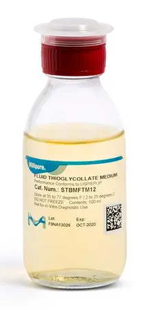默克 巯基乙酸盐培养基，试管容量17 mL，试管灌装量9 mL，密封类型，带2个位点的红色scew帽，100支装