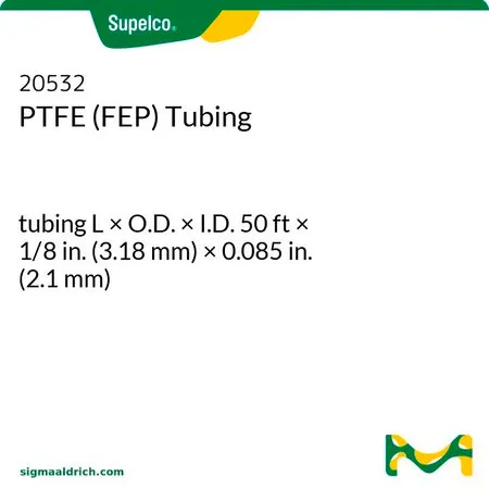 默克Supelco PTFE (FEP) 管，管路长度×外径×内径50英尺× 1/8英寸（3.18毫米）× 0.085英寸（2.1毫米）
