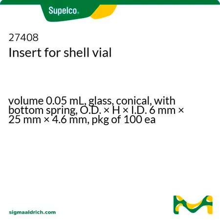 默克Supelco 压盖瓶的内衬管，体积0.05 mL，玻璃，锥形，带底簧，外径×高×内径6 mm × 25 mm × 4.6 mm，包装100件