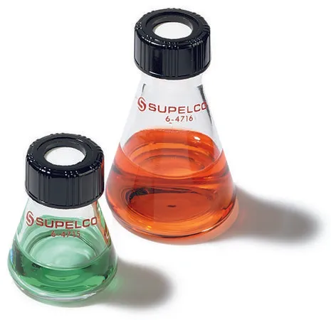 默克Supelco 带孔盖和隔垫的螺纹口迷你烧瓶,体积10 mL,每包12个