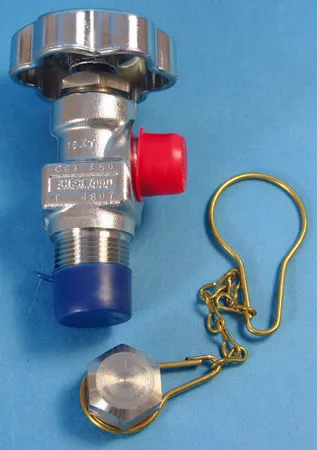 Sigma-Aldrich Outlet valve, CGA 350 x 3/4 in. NPTM,带1/4 in. NPTF汲取管水龙头,塞子和链条,不锈钢