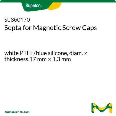默克Supelco Septa for Magnetic Screw Caps，白色PTFE/蓝色硅胶，直径×厚度17 mm × 1.3 mm