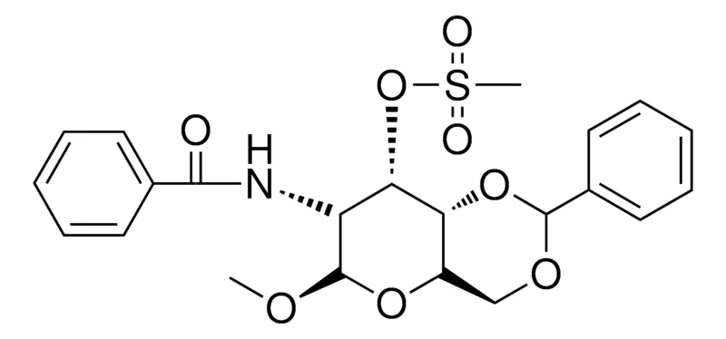 Sigma-Aldrich METHYL 2-(BENZOYLAMINO)-4,6-O-BENZYLIDENE-2-DEOXY-3-O-(METHYLSULFONYL)-BETA-D-ALLOPYRANOSIDE,AldrichCPR