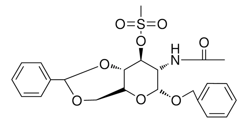 Sigma-Aldrich BENZYL 2-(ACETYLAMINO)-4,6-O-BENZYLIDENE-2-DEOXY-3-O-(METHYLSULFONYL)-ALPHA-L-GLUCOPYRANOSIDE,AldrichCPR