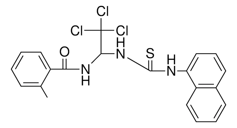 Sigma-Aldrich 2-METHYL-N-(2,2,2-TRICHLORO-1-(3-NAPHTHALEN-1-YL-THIOUREIDO)-ETHYL)-BENZAMIDE,AldrichCPR