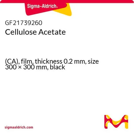 Sigma-Aldrich Cellulose Acetate，(CA)，薄膜，厚度0.2 mm，尺寸300 × 300 mm，黑色
