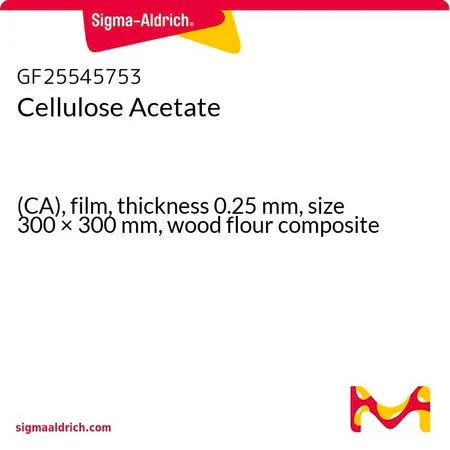 Sigma-Aldrich Cellulose Acetate，(CA)，薄膜，厚度0.25 mm，尺寸300 × 300 mm，木粉复合