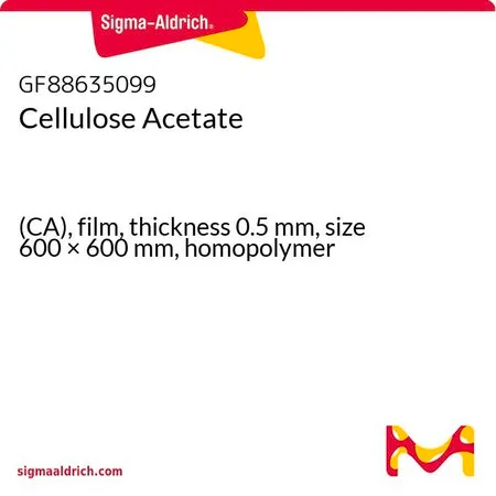 Sigma-Aldrich Cellulose Acetate，(CA)，薄膜，厚度0.5 mm，尺寸600 × 600 mm，均聚物