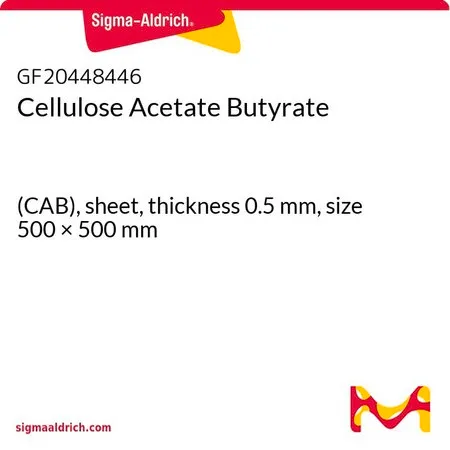 Sigma-Aldrich Cellulose Acetate Butyrate，(CAB)，板材，厚度0.5 mm，尺寸500 × 500 mm
