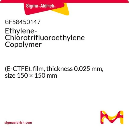 Sigma-Aldrich Ethylene-Chlorotrifluoroethylene Copolymer，（E-CTFE），薄膜，厚度0.025 mm，尺寸150 × 150 mm