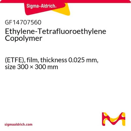 Sigma-Aldrich Ethylene-Tetrafluoroethylene Copolymer，（ETFE），薄膜，厚度0.025 mm，尺寸300 × 300 mm