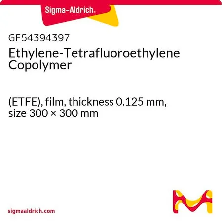 Sigma-Aldrich Ethylene-Tetrafluoroethylene Copolymer，（ETFE），薄膜，厚度0.125 mm，尺寸300 × 300 mm