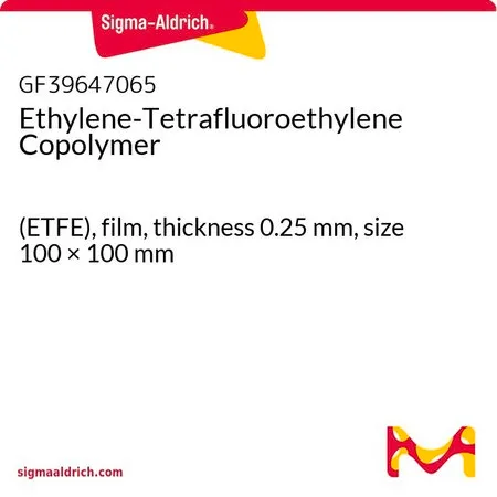 Sigma-Aldrich Ethylene-Tetrafluoroethylene Copolymer，（ETFE），薄膜，厚度0.25 mm，尺寸100 × 100 mm