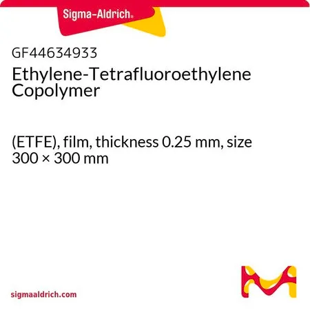 Sigma-Aldrich Ethylene-Tetrafluoroethylene Copolymer，（ETFE），薄膜，厚度0.25 mm，尺寸300 × 300 mm
