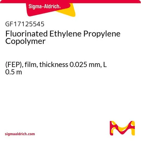 Sigma-Aldrich Fluorinated Ethylene Propylene Copolymer，(FEP)，薄膜，厚度0.025 mm，长度0.5 m