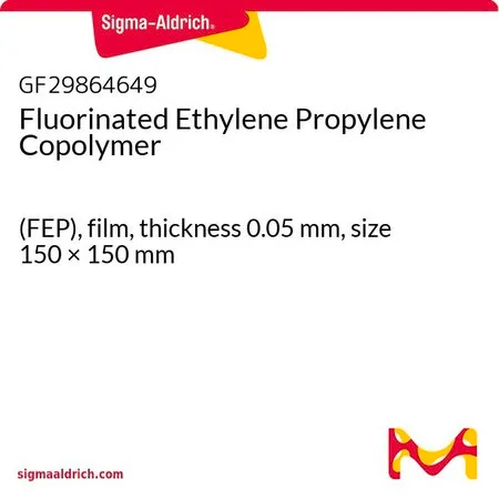 Sigma-Aldrich Fluorinated Ethylene Propylene Copolymer，(FEP)，薄膜，厚度0.05 mm，尺寸150 × 150 mm