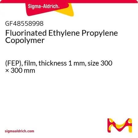 Sigma-Aldrich Fluorinated Ethylene Propylene Copolymer，(FEP)，薄膜，厚度1 mm，尺寸300 × 300 mm