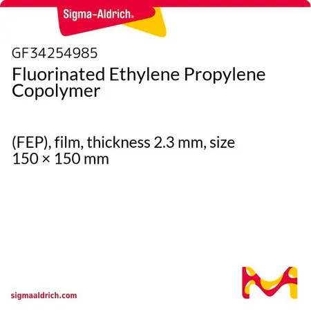 Sigma-Aldrich Fluorinated Ethylene Propylene Copolymer，(FEP)，薄膜，厚度2.3 mm，尺寸150 × 150 mm