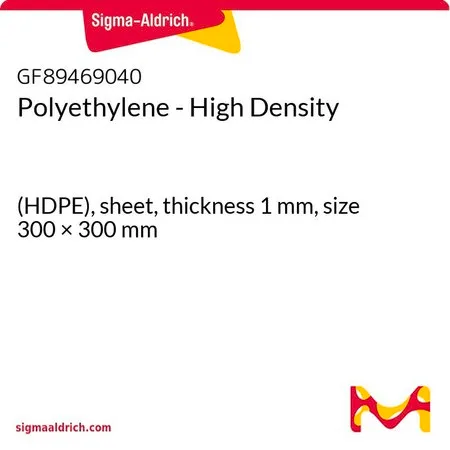 Sigma-Aldrich Polyethylene - High Density，（HDPE），片材，厚度1 mm，尺寸300 × 300 mm