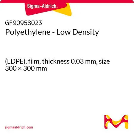 Sigma-Aldrich Polyethylene - Low Density，（LDPE），薄膜，厚度0.03 mm，尺寸300 × 300 mm