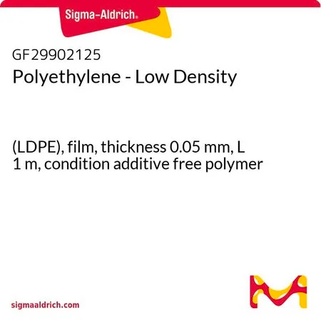Sigma-Aldrich Polyethylene - Low Density，（LDPE），薄膜，厚度0.05 mm，L 1 m，条件无添加剂聚合物