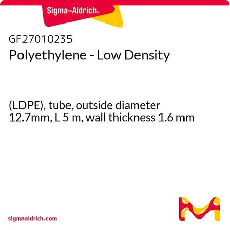 Sigma-Aldrich Polyethylene - Low Density，（LDPE），管，外径12.7mm，长度5 m，壁厚1.6 mm
