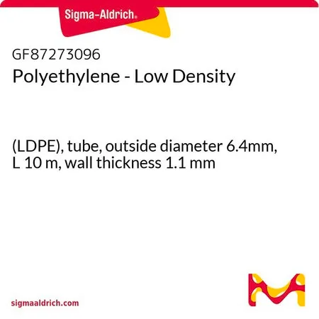 Sigma-Aldrich Polyethylene - Low Density，（LDPE），管，外径6.4mm，长度10 m，壁厚1.1 mm