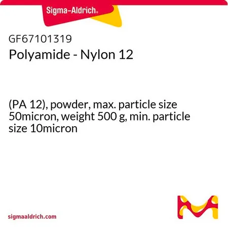 Sigma-Aldrich Polyamide - Nylon 12，(PA 12），粉末，最大粒径50微米，重量500克，最小粒径10微米